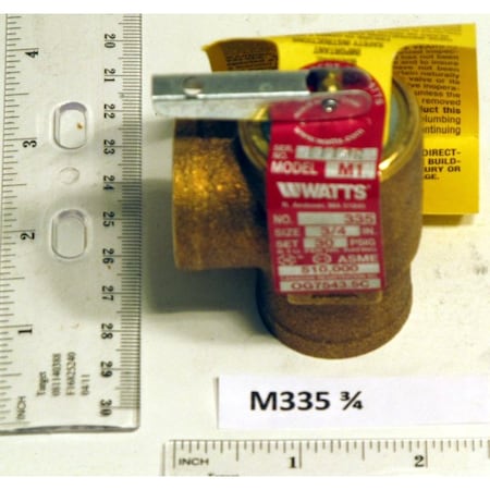 Watts M335 3/4" M X 3/4" F 30 Psi M335